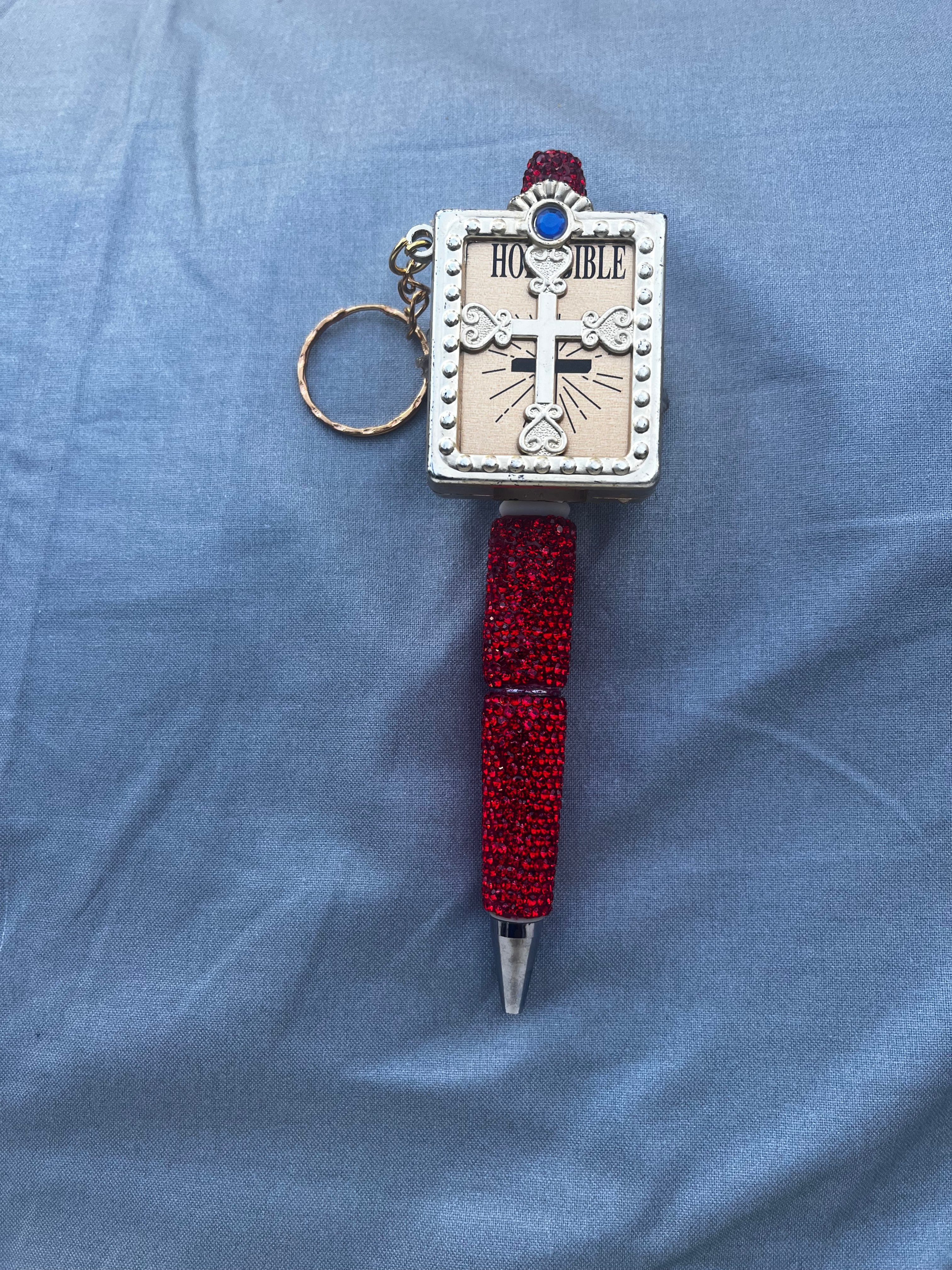 Unique rhinestone Bible pen