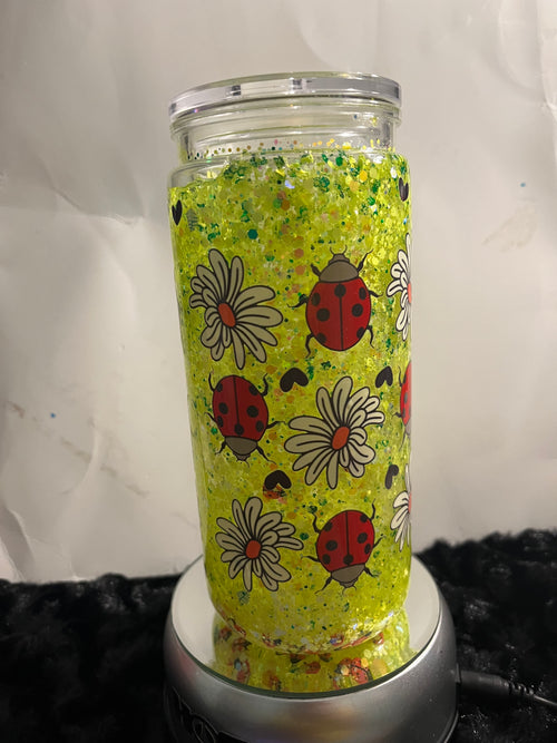 Glitter/ladybug tumbler